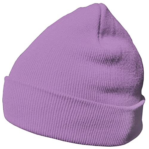 DonDon Mütze Herren Mütze Damen Wintermütze Beanie klassisches Design Flieder von DonDon