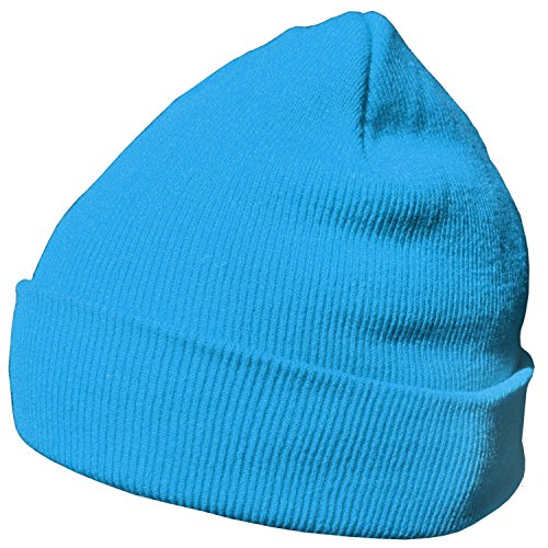 DonDon Mütze Herren Mütze Damen Wintermütze Beanie klassisches Design hellblau von DonDon