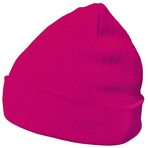 DonDon Mütze Herren Mütze Damen Wintermütze Beanie klassisches Design Magenta von DonDon