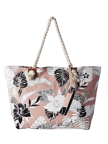DonDon große Strandtasche XXL mit Reißverschluss - Umhängetasche Damen - große Badetasche für Urlaub vielseitige Shopper Tasche Damen für Strand Urlaub Must Haves Beach bag - Zen von DonDon