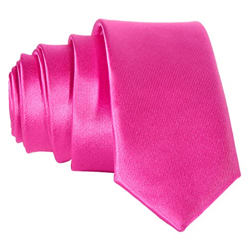 DonDon schmale pinke Krawatte 5 cm von DonDon