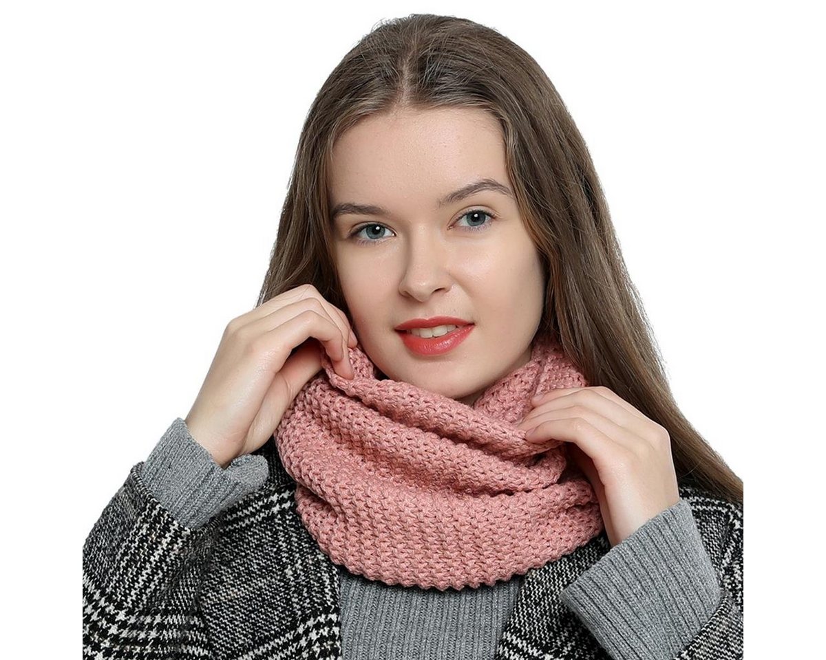 Schal Damen Winterschal Rundschal Schal, (1-St), Schlauchschal, warm und weich, Grobstrick von DonDon