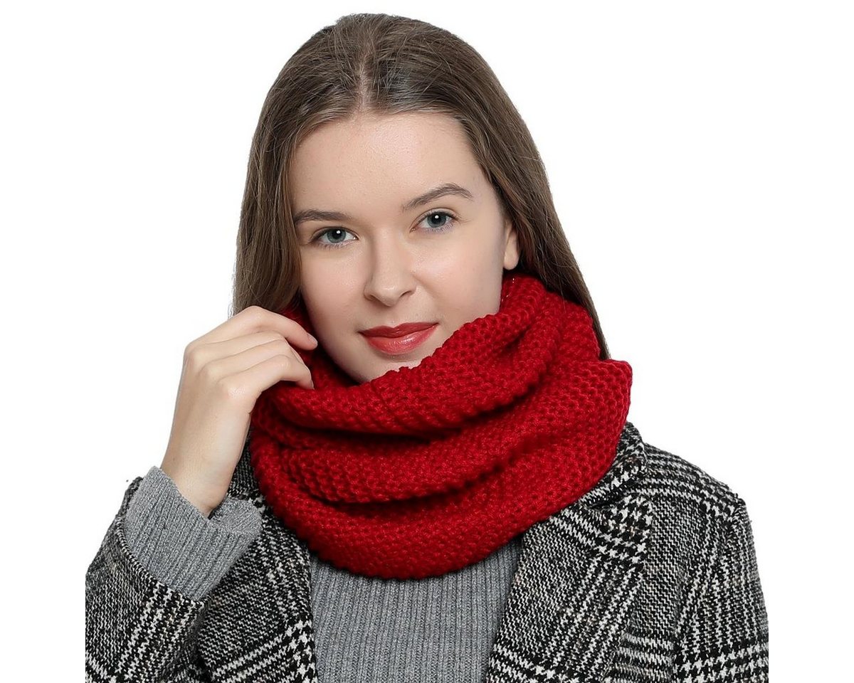 Schal Damen Winterschal Rundschal Schal, (1-St), Schlauchschal, warm und weich, Grobstrick von DonDon
