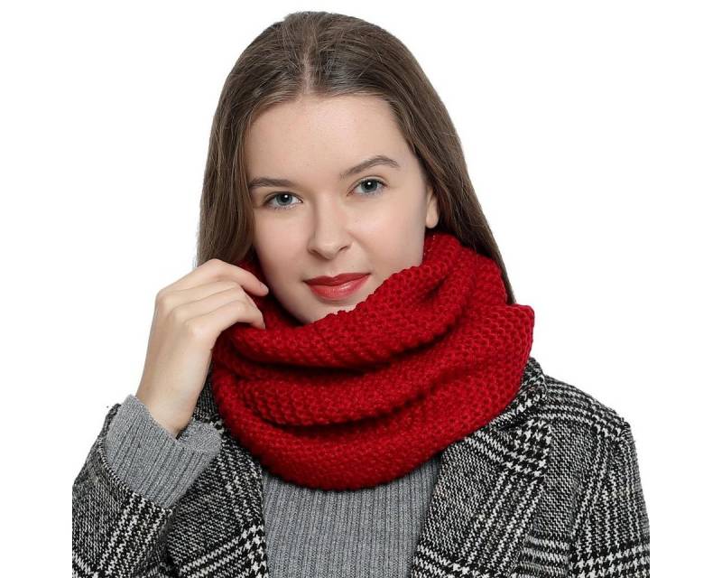 Schal Damen Winterschal Rundschal Schal, (1-St), Schlauchschal, warm und weich, Grobstrick von DonDon