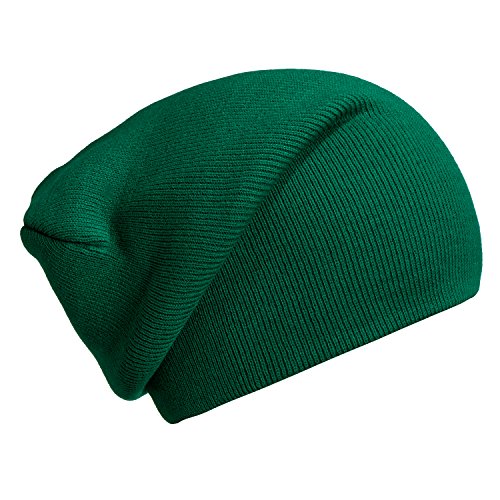 DonDon Mütze Herren Mütze Damen Wintermütze Slouch Beanie - Grün von DonDon