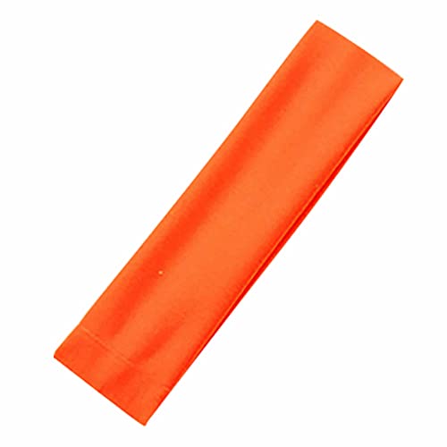 Damen Elastisch Yoga Headbands,Baumwolle Sports Haarband,Einfarbige Haarbänder Damen, rutschfest Stirnband Damen Weiches Hairwarp Haarreife für Sport Laufen Exercise Gym (Orange, Einheitsgröße) von DonDown