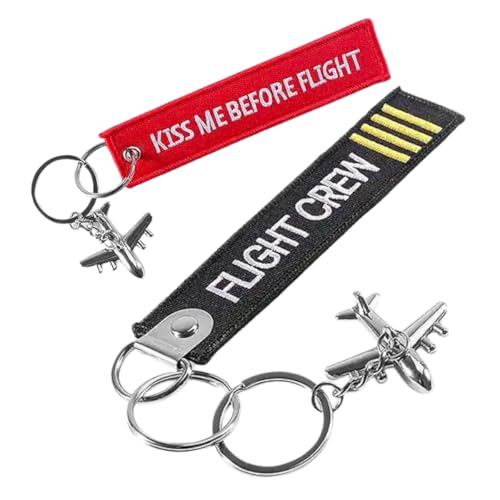 DonJordi Schlüsselanhänger Set Aviation - Für Piloten, Flugbegleiter und Flugzeug Fans von DonJordi