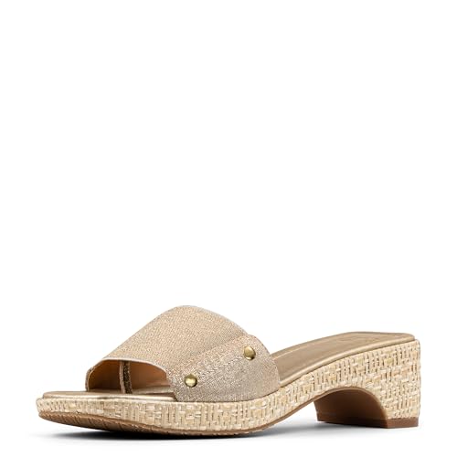 Donald J Pliner Damen Rodeo Jute Elastic Slide Sandal, Platin, 37 EU von Donald J Pliner