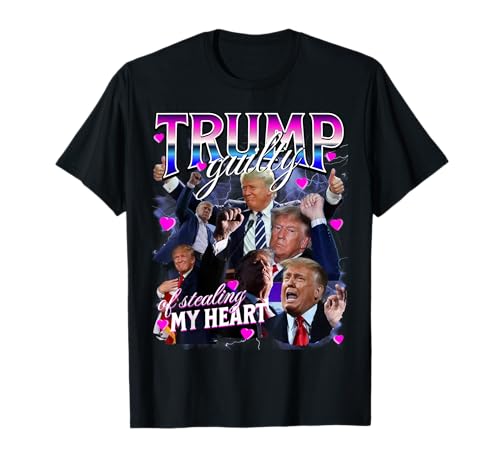Schuldig, mein Herz gestohlen zu haben Pink Trump Trump Girl Valentines T-Shirt von Donald Trump Bootleg 90s Rap Trump Girl