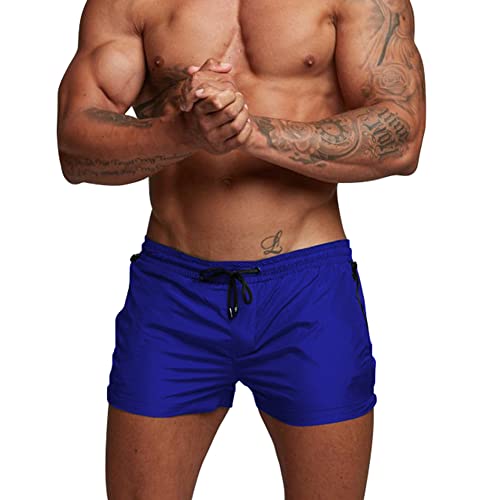 Donason Badehose Herren Schnelltrocknend Badeshorts für Herren Sporthose Laufshorts Männer Sport Kurze Hose Schwimmhose mit Mesh-Futter und Reißverschluss Taschen von Donason