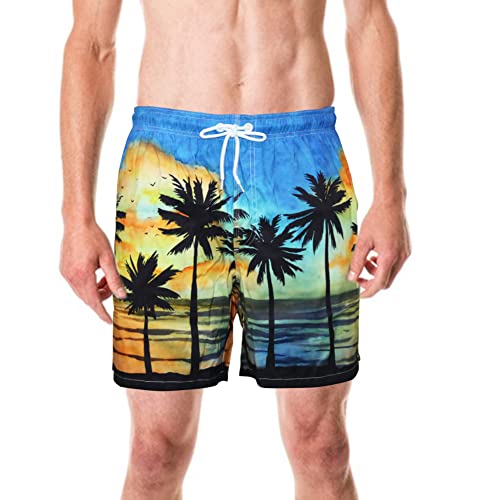 Donason Badehose Herren Schnelltrocknend Badeshorts für Männer Boardshorts Schwimmhose für Herren Sporthose Trainingshose mit Mesh-Futter und Taschen von Donason