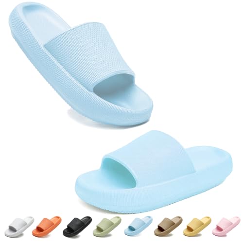 Donason Badeschuhe Damen Herren Hausschuhe Badelatschen Sommer Weich Badeschlappen Dusch Rutschfest Sandalen Schlappen Unisex Strand Home Slippers von Donason