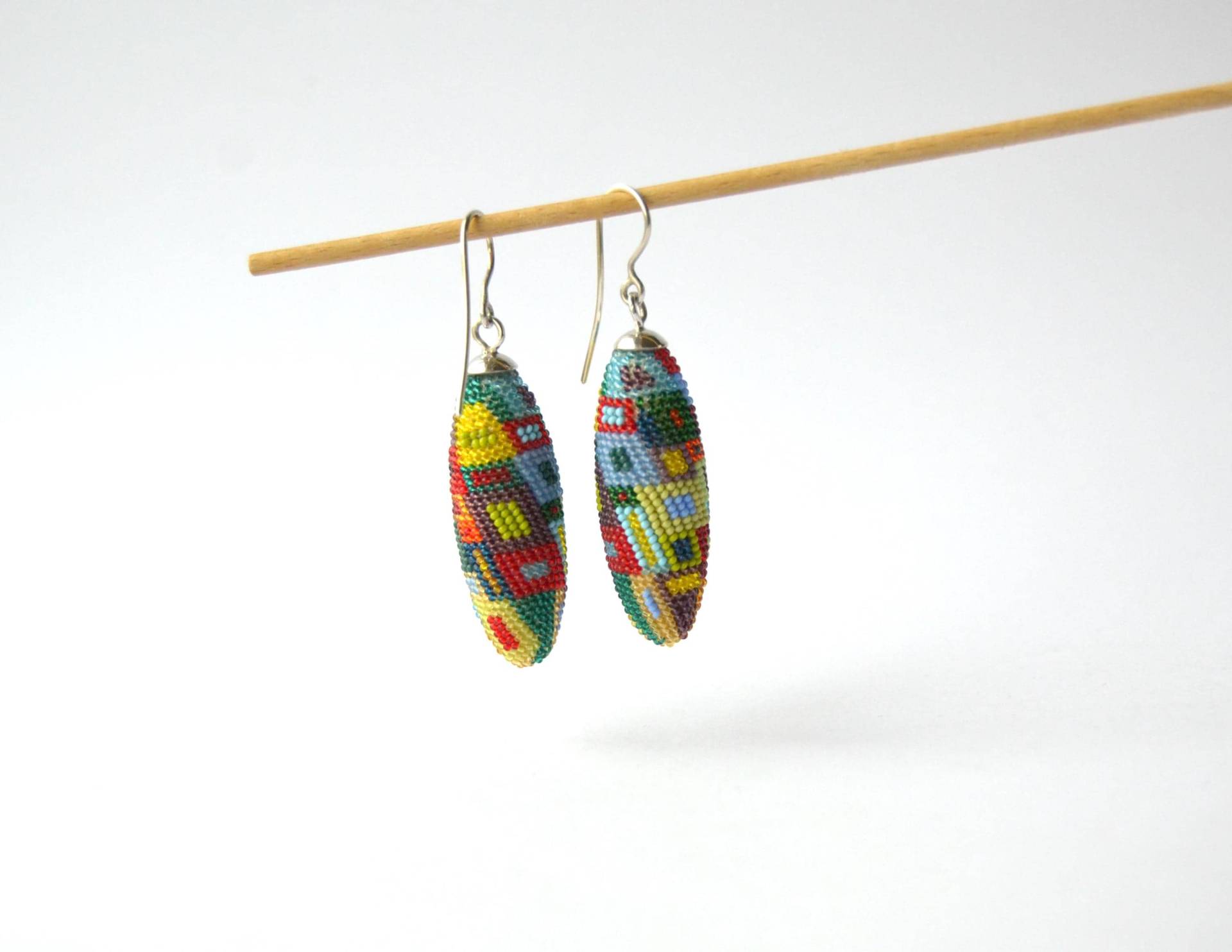 Unikat Ohrringe Bunt von Donauluft