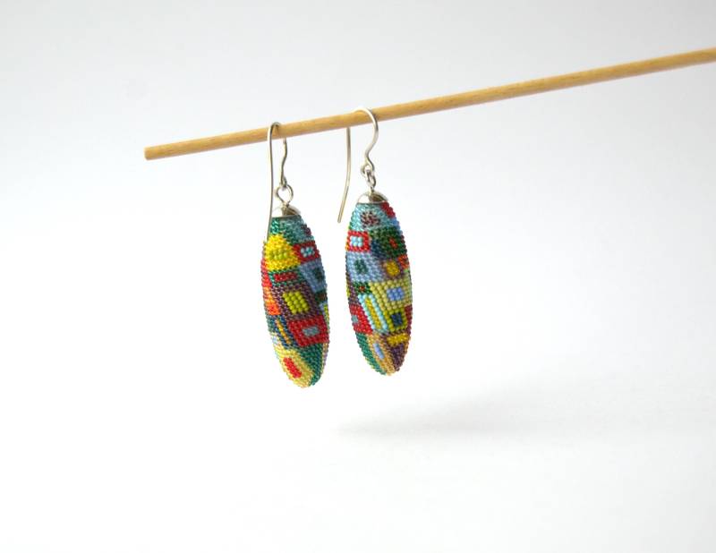 Unikat Ohrringe Bunt von Donauluft