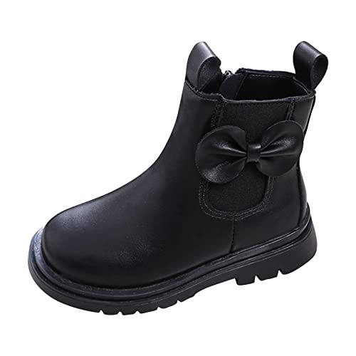 Ankle Boots Mädchen 35 Knöchelhohe Warme Stiefeletten Lackstiefel Winter Wasserdichte Kinder Winterstiefel Chelsea Stiefel Ankle Boots 31 Outdoor Leicht Kinderstiefel Kurzstiefel von DondPO