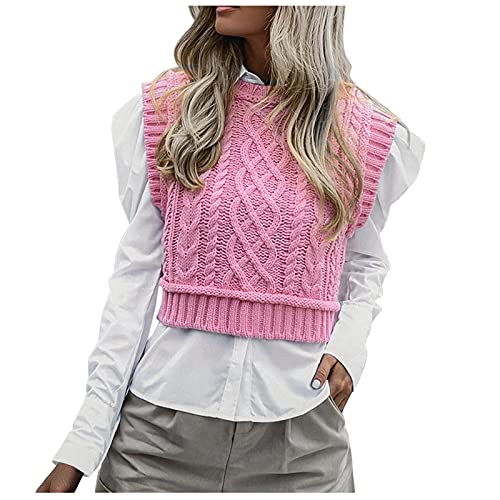 Damen Strickweste, V Ausschnitt Kurz Ärmellos Pullover Vest Sweater Vest Warm Freizeit Baumwolle Strickweste Pullover Pullunder Grau Winter Strickpullover Strickpullunder Damen Strickweste, V Ausschnitt Kurz Ärmellos Pullover Vest Sweater Vest Warm Freizeit Baumwolle Strickweste Pullover Pullunder Grau Winter Strickpullover Strickpullunder von DondPO