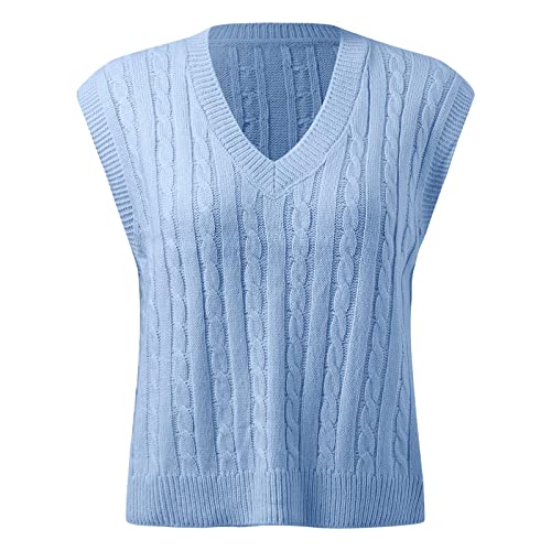 Damenpullunder Warm V Ausschnitt Baumwolle Pullover Winterpullover Ärmellos Einfarbig Winter Strickweste Strickpullunder Pullover Vest Lose Vintage Sweater Vest Pullunder Damenpullunder Warm V Ausschnitt Baumwolle Pullover Winterpullover Ärmellos Einfarbig Winter Strickweste Strickpullunder Pullover Vest Lose Vintage Sweater Vest Pullunder von DondPO