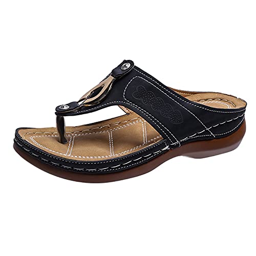 DondPO Damen Zehentrenner - Modische Pantoletten mit Natur Kork-Fussbett - Frauen Schuhe mit Sohle aus Feinstem Veloursleder - Angenehme Sandalen Esprit Hallux Sommer Fußbett Badelatschen 36-43 DondPO Damen Zehentrenner - Modische Pantoletten mit Natur Kork-Fussbett - Frauen Schuhe mit Sohle aus Feinstem Veloursleder - Angenehme Sandalen Esprit Hallux Sommer Fußbett Badelatschen 36-43 von DondPO