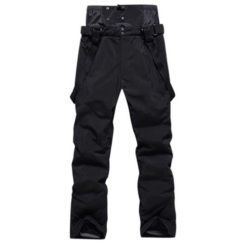 DondPO Fleecehose Herren Warm, Baggy wasserdichte Gefüttert Skihose Walkhose Taschen Winddicht Winter Ski Hosen Snowboardhose Kletterhose Warm Wandern Schwarze Wanderhose Schneehose von DondPO