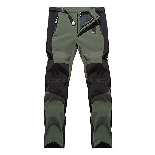 DondPO Jagdhose Herren wasserdichte Winddicht Motorrad Skihose Wanderhose Winter Bergsteigen Warm Schneehose Latzhose Kletterhose Taschen Snowboard Gefüttert Softshellhose Skitourenhose von DondPO