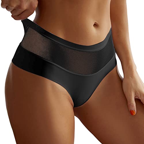 DondPO Pants Damen Unterwäsche, Nahtlose Erotisch Große Größen Tanga Spitzenslip Sommer Hohe Taille String Unterhosen Hipster Unterwäsche Bequem Sexy Hipster Unterwäsche Frauenunterwäsche # von DondPO