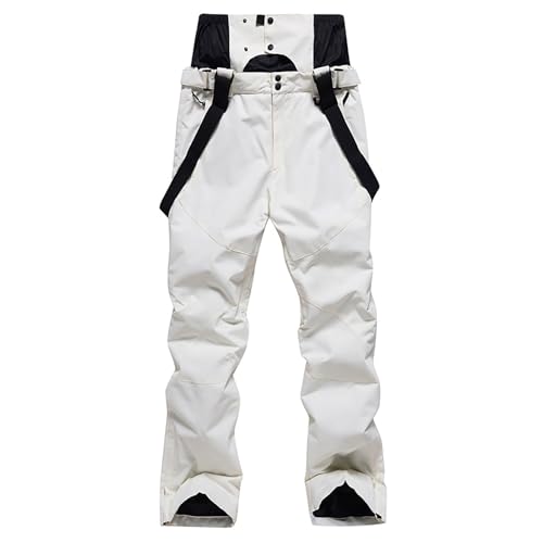 DondPO Schneehose Herren, Winter Warm Outdoor Ski Hosen Winterhose Motorrad Taschen Winddicht Wanderhose Skihose Schneehose Gefüttert wasserdichte Stretch Kletterhose Snowboardhose von DondPO