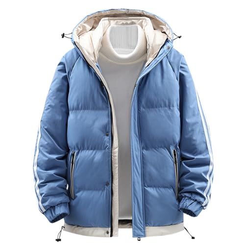 DondPO Winterjacke Jungen 176, Warme Freizeit Gefüttert Kapuzendaunenjacke Daunenjacke Kurz Reißverschluss mit Kapuze Übergangsjacke Winterjacke Winter Leicht Wandern Wintermantel Steppjacke von DondPO