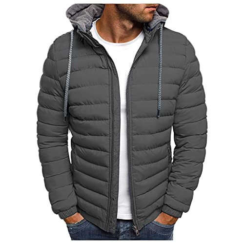 DondPO Winterjacke Jungen 176, Winter Reißverschluss Gefüttert Steppjacke Wintermantel Warme Kurz mit Kapuze Übergangsjacke Daunenjacke Leicht Ultraleichte Winddicht Winterjacke Herbstjacke von DondPO