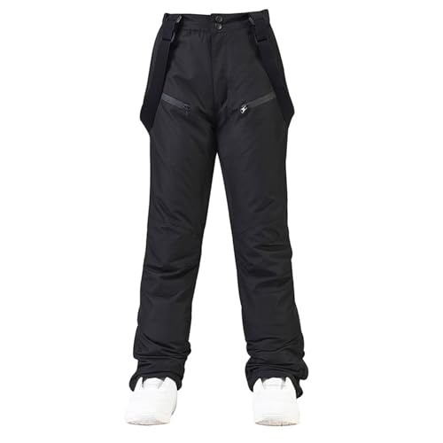 DondPO wasserdichte Hose Herren, Winter Sports Gefüttert Walkhose Kletterhose Taschen Winddicht wasserdichte Thermo Pants Schneehose Ski Hosen Orangene Reisen Warm Skihose Wanderhose von DondPO