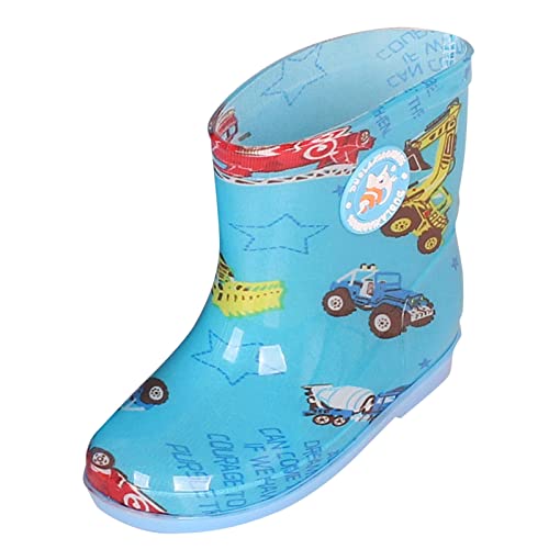 Gummistiefel Halbhoch Kinder, Schwarz Leicht Baby Kinder Rain Boot Gummistiefel 22 23 24 Mädchen Unisex Wasserdicht Regenstiefel Jungen Halbhoch Rutschfest Regenschuhe Wasserschuhe von DondPO