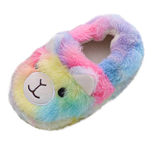 Hausschuhe Kinder 35 Mädchen, Plüsch Mädchen Cartoon Filzschuhe Slippers Winter Warme Weiche Patschen Tierhausschuhe Hausschuhe Kinder Indoor Jungen Pantoffeln Hausschlappen von DondPO