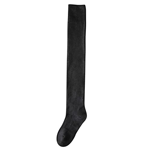 Kniesocken Damen, Winter Baumwolle Weich Kniesocken Kniestrümpfe Rutschfeste Blickdicht Cozy Damenstrümpfe Stützkniestrümpfe Strümpfe Lange Warme Long Socks Overknees Strümpfe von DondPO