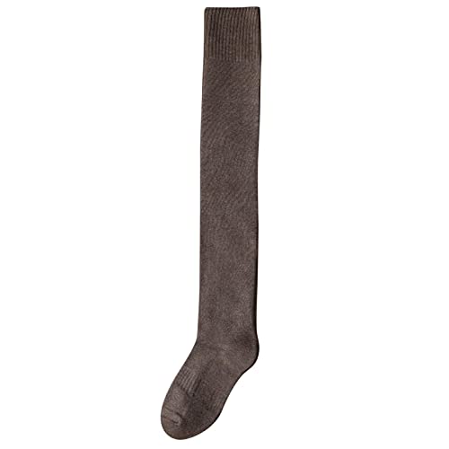 Kniesocken Damen, Winter Baumwolle Weich Kniesocken Kniestrümpfe Rutschfeste Blickdicht Cozy Damenstrümpfe Stützkniestrümpfe Strümpfe Lange Warme Long Socks Overknees Strümpfe von DondPO