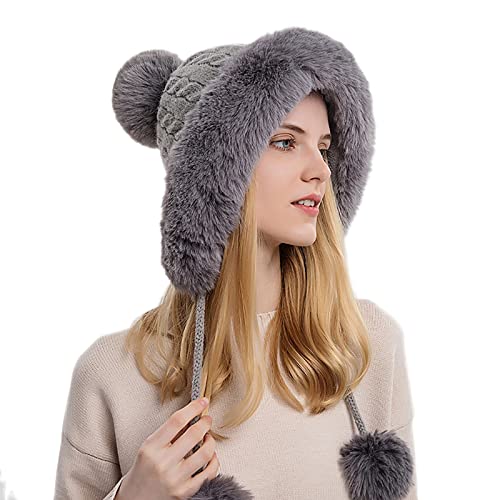 Leichte Mütze Damen, Thermo Unisex Weiche Cap Strickmützen Winter Outdoor Futter Herrenmützen Mütze Hüte Stretch Warm Beige Dicke Wintermütze Beanie Damenmützen # von DondPO