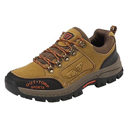 Outdoorschuhe Damen Wasserfest, Leicht Bequeme Abriebfest Bergschuhe Trekking Schuhe Dämpfung Atmungsaktive Camping Trekkingschuhe Laufschuhe Wasserdicht Rutschfeste Unisex Barfußschuhe Wanderschuhe von DondPO