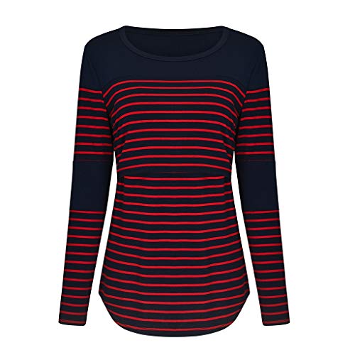 Schwangerschaftsmode Damen, Festliche Weich Winter Stillshirt Stilltop Stretch Langarm Elegant Umstandsmode Stillkleidung Nursing Tops Elegant Baumwolle Stillmode Umstandstop Stilloberteile von DondPO