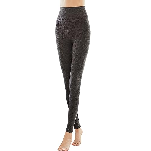 Thermo Leggings Damen, Schnelltrocknende Winter Cotton Thermounterhose Funktionsunterhose Skiunterhose Thermounterwäsche Gefütterte Warme High Waist Thermohose Leggings Sportunterwäsche von DondPO