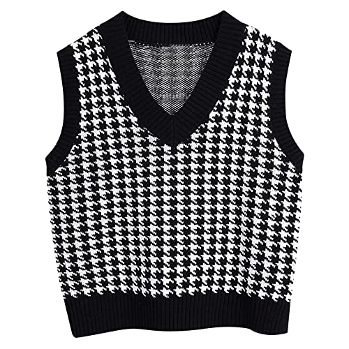 Wollweste Damen, Lang Gestreift V Ausschnitt Damenpulli Strickpullunder Kurz Warm Ärmellos Sweater Vest Strickweste Pullunder Winter Baumwolle Pullover Pullover Vest Wollweste Damen, Lang Gestreift V Ausschnitt Damenpulli Strickpullunder Kurz Warm Ärmellos Sweater Vest Strickweste Pullunder Winter Baumwolle Pullover Pullover Vest von DondPO
