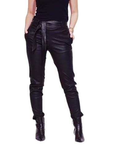 Donders 1860 | Slimfit-Hose aus Leder | Schwarz | Für Frauen | Seit 1860 | Hochwertiges echtes Leder | Niederländisches Design, Nachhaltig Hergestellt von Donders 1860