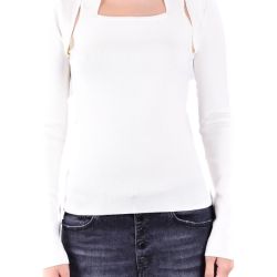 Dondup Damen Weißer Viskosemischung Pullover von Dondup