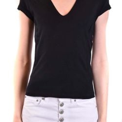 Dondup Schwarzes Baumwoll-t-shirt Für Damen - Stil S950 Js0274d von Dondup