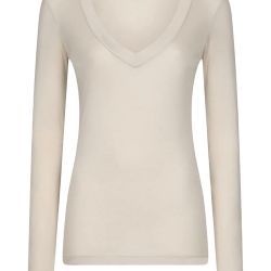 Dondup Weißes Seidenmischung Damen T-shirt von Dondup