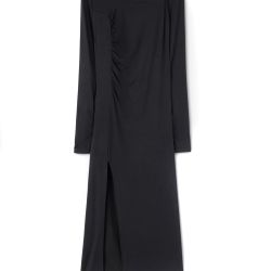 Elegantes Schwarzes Viskose-mix Kleid Von Dondup von Dondup