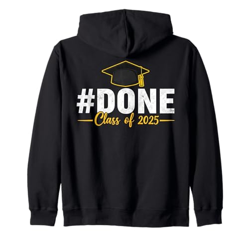 #Done Class Of 2025 Hashtag-Absolvent Herren Damen Kapuzenjacke von #Done Class Of 2025 Products