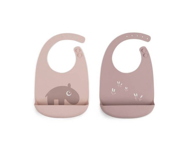 Done by Deer Lätzchen Silikon Latz Set Ozzo Powder 2 Stück mit Auffangtasche von Done by Deer