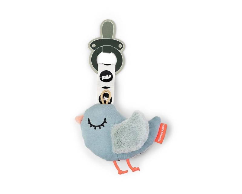 Done by Deer Schnullerbefestigung Schnullerhalter Birdee Blue Schnullerkette Kuscheltier von Done by Deer