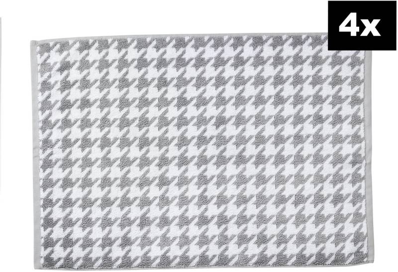 done. Badematte "DAILY SHAPES Bird 4er-Set" Höhe 5 mm fußbodenheizungsgeeignet Badvorleger aus 100% Baumwolle, Jacquardgewebt von Done.