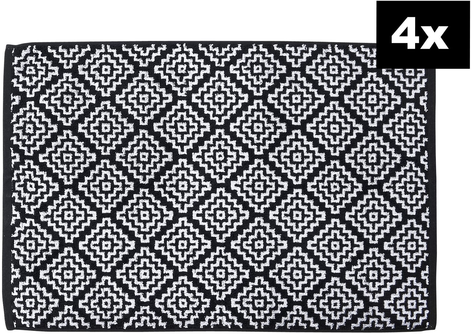 done. Badematte "DAILY SHAPES Boho 4er-Set" Höhe 5 mm fußbodenheizungsgeeignet Badvorleger aus 100% Baumwolle, Jacquardgewebt von Done.