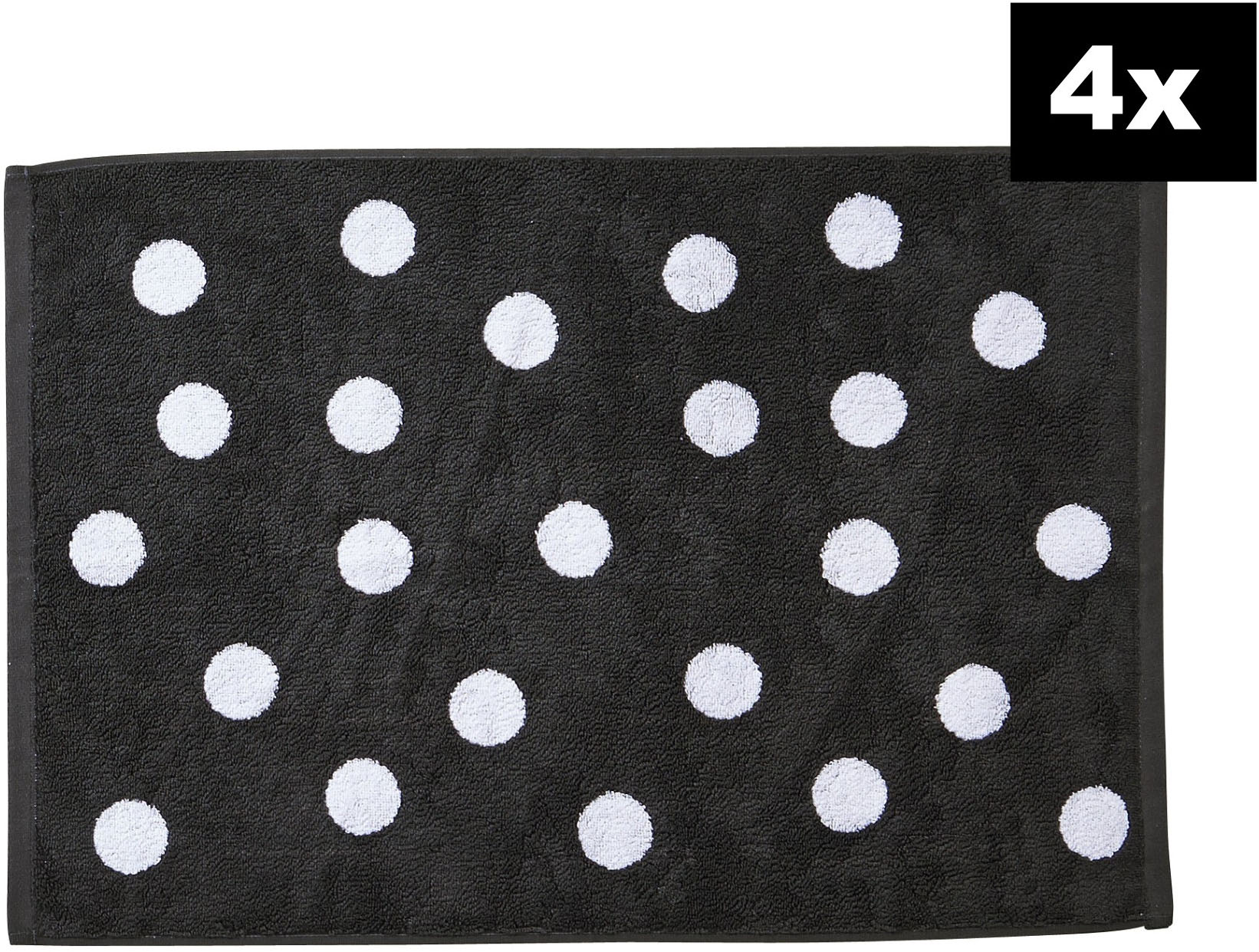 done. Badematte "DAILY SHAPES Dots 4er-Set" Höhe 5 mm fußbodenheizungsgeeignet Badvorleger aus 100% Baumwolle, Jacquardgewebt von Done.