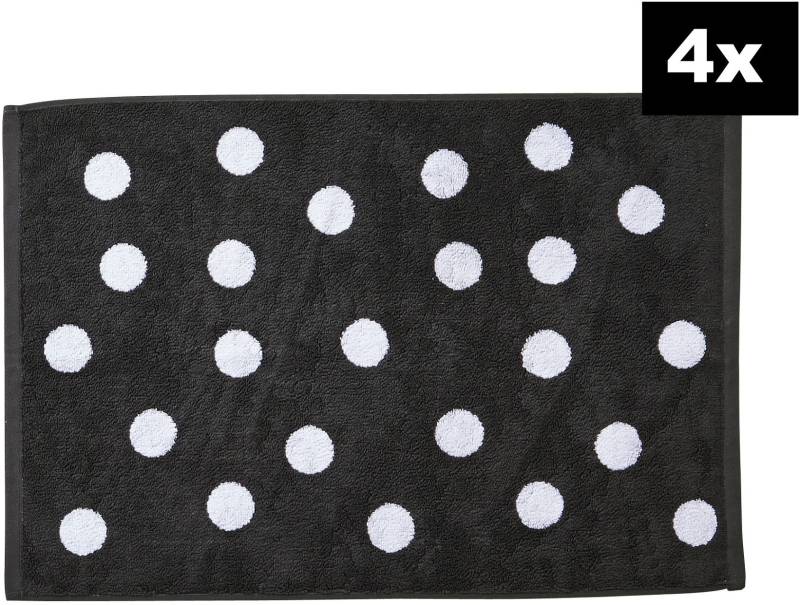 done. Badematte "DAILY SHAPES Dots 4er-Set" Höhe 5 mm fußbodenheizungsgeeignet Badvorleger aus 100% Baumwolle, Jacquardgewebt von Done.